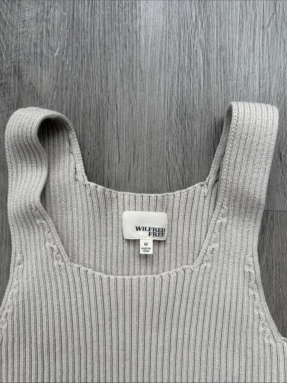 Wilfred Cream Ribbed Cropped Tank - Picture 2 of 3